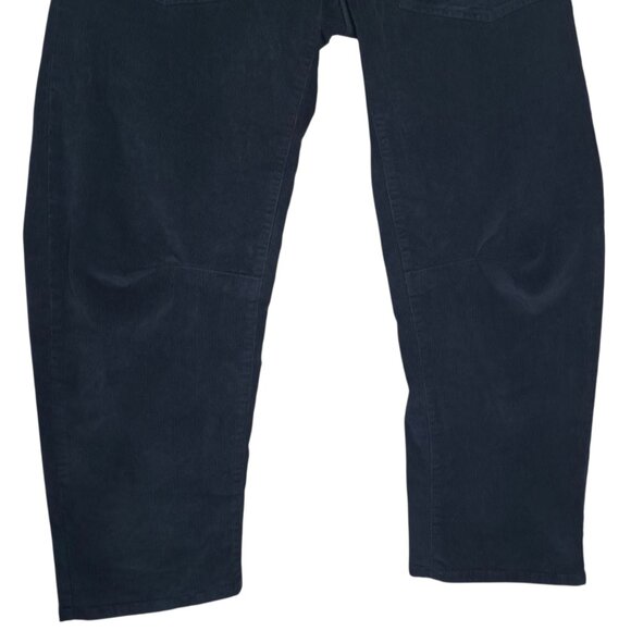 Nili Lotan Shon Corduroy Jet Black Barrel Leg Pant Size 2 - Picture 6 of 9